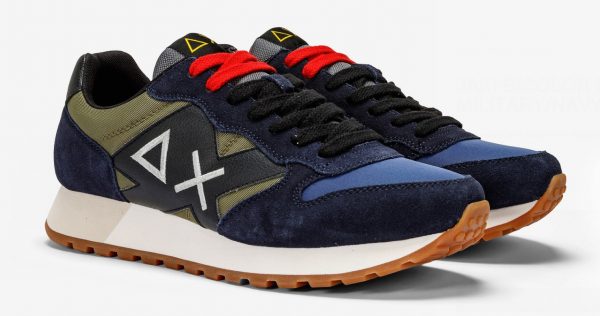 SUN68 – Scarpe UOMO JAKI BICOLOR DARK MILITARY/NAVY BLUE