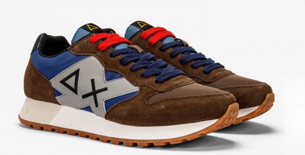 SUN68 – Scarpe UOMO JAKI BICOLOR NAVY BLU/MARRONE