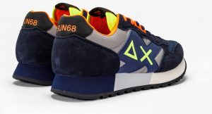 SUN68 – Scarpe UOMO JAKI FLUO NAVY BLUE/ GRIGIO MEDIO