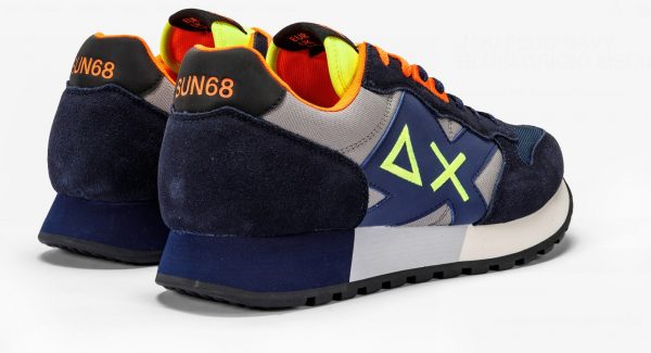 SUN68 – Scarpe UOMO JAKI FLUO NAVY BLUE/ GRIGIO MEDIO