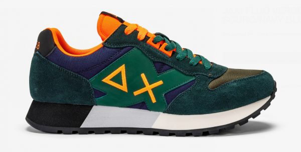 SUN68 – Scarpe UOMO JAKI FLUO VERDE SCURO / NAVY BLU