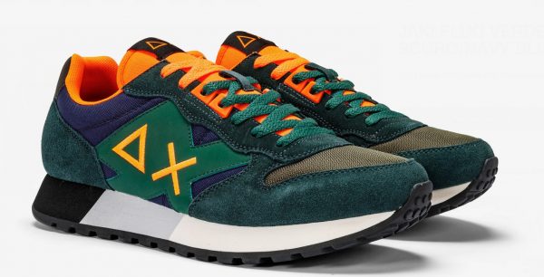 SUN68 – Scarpe UOMO JAKI FLUO VERDE SCURO / NAVY BLU