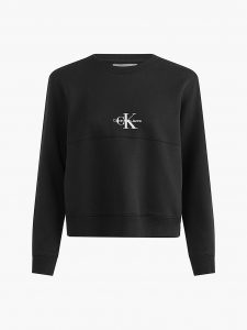 CALVIN KLEIN – Felpa Con Monogramma In Cotone Biologico