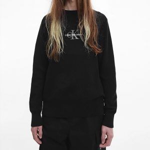 CALVIN KLEIN – Maglione Con Monogramma Taglio Relaxed