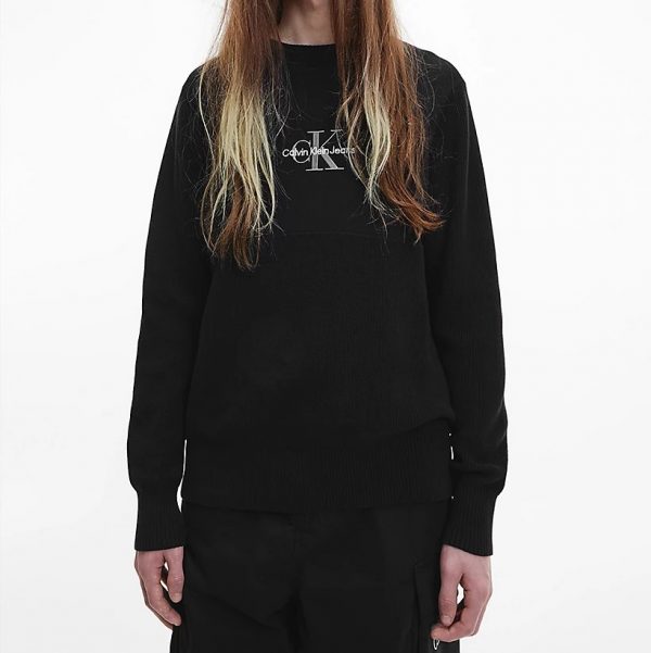 CALVIN KLEIN – Maglione Con Monogramma Taglio Relaxed