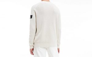 CALVIN KLEIN – Maglione Con Stemma In Cotone Pettinato
