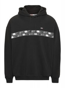 TOMMY HILFIGER – Felpa Tommy Hilfiger Tjm Tape Hoodie da uomo CON CAPPUCCIO