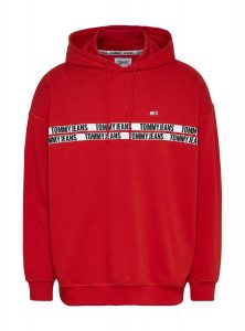 TOMMY HILFIGER – Felpa Tommy Hilfiger Tjm Tape Hoodie da uomo CON CAPPUCCIO