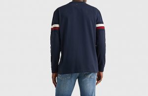 TOMMY HILFIGER – T-Shirt A MANICHE LUNGHE CON NASTRO LOGO