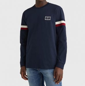 TOMMY HILFIGER – T-Shirt A MANICHE LUNGHE CON NASTRO LOGO