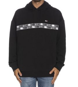 TOMMY HILFIGER – Felpa Tommy Hilfiger Tjm Tape Hoodie da uomo CON CAPPUCCIO