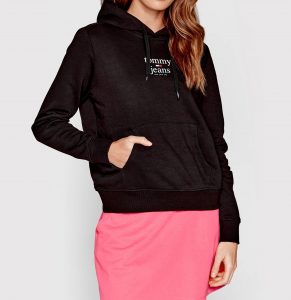 TOMMY HILFIGER – FELPA ESSENTIAL CON CAPPUCCIO E Logo