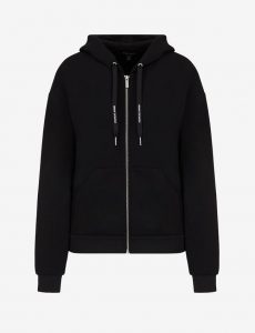 ARMANI EXCHANGE – Felpa Donna con Cappuccio e Zip in Misto Viscosa