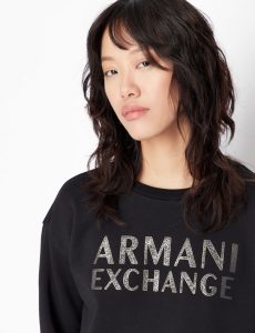 ARMANI EXCHANGE – Felpa Donna Sweatshirt Nero
