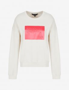 ARMANI EXCHANGE – Felpa Donna Brand Logo e Polsini Elasticizzati