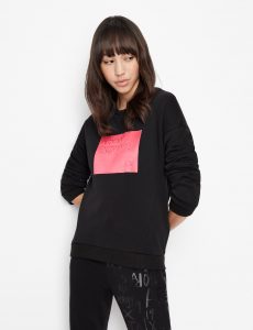 ARMANI EXCHANGE – Felpa Donna Brand Logo e Polsini Elasticizzati