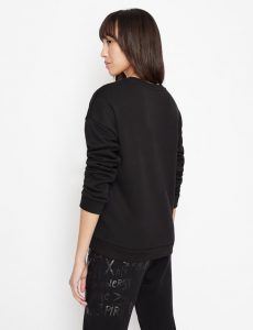 ARMANI EXCHANGE – Felpa Donna Brand Logo e Polsini Elasticizzati