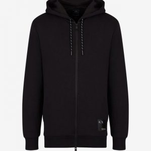 ARMANI EXCHANGE – Felpa cardigan con cappuccio in cotone pima organico