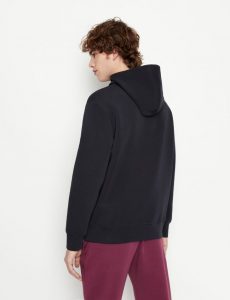 ARMANI EXCHANGE – Felpa con Cappuccio in Misto Cotone Organico Stretch