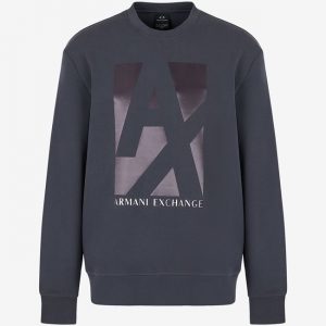ARMANI EXCHANGE – Felpa Uomo Girocollo Grigio