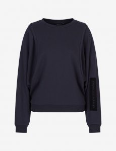 ARMANI EXCHANGE – Felpa Donna Collo Tondo Blu