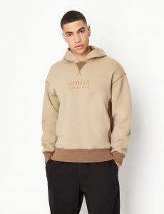 ARMANI EXCHANGE – Felpa con Cappuccio in Misto Cotone Organico