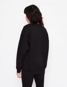 ARMANI EXCHANGE – Felpa Donna in Jersey con Stampa Laminata Nero