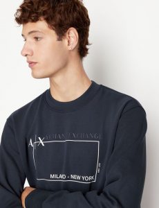 ARMANI EXCHANGE – Felpa Girocollo in Jersey Misto Cotone