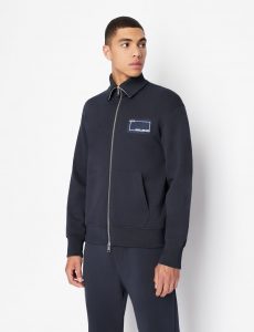 ARMANI EXCHANGE – Cardigan in Felpa di Jersey Misto Cotone