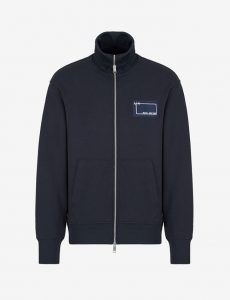 ARMANI EXCHANGE – Cardigan in Felpa di Jersey Misto Cotone