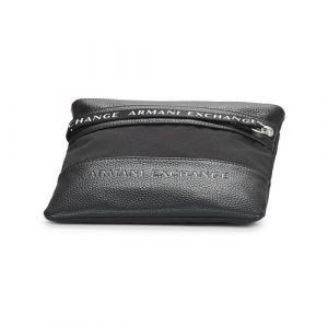ARMANI EXCHANGE – Tracolla Unisex Regolabile Logata Nero