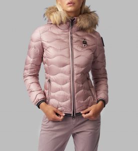BLAUER – PIUMINO Donna AD ONDE CON CAPPUCCIO IN PELLICCIA LYDIA ROSA CAMEO SCURO