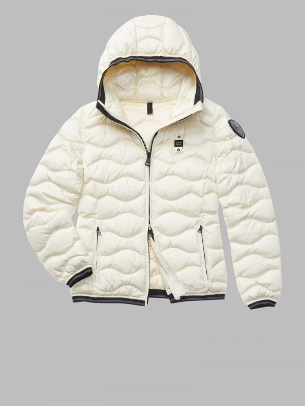 BLAUER – PIUMINO Donna AD ONDE CON CAPPUCCIO GEORGIA BIANCO