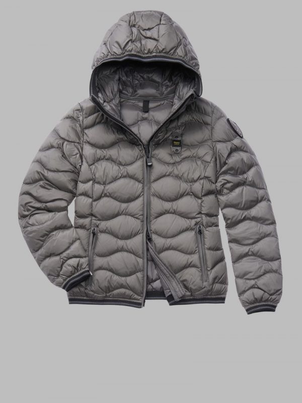 BLAUER – PIUMINO Donna AD ONDE CON CAPPUCCIO GEORGIA GRIGIO FERRO