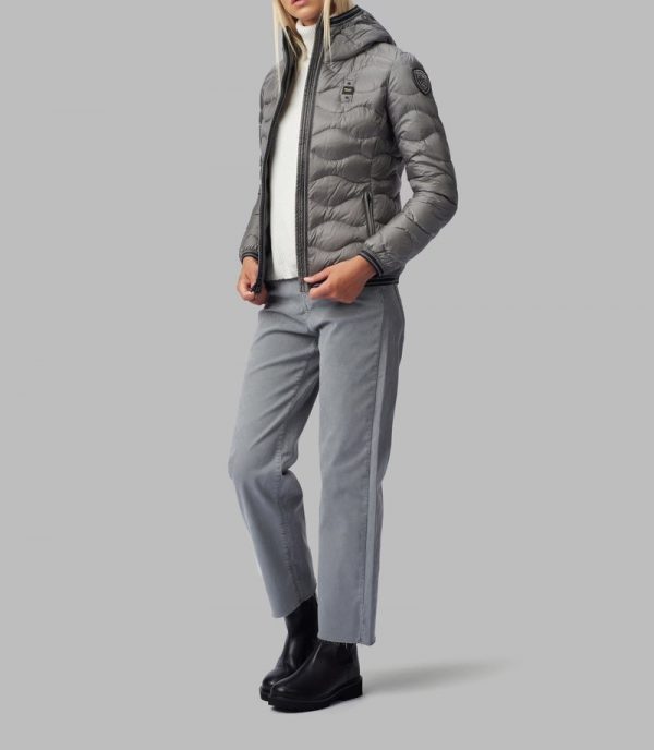 BLAUER – PIUMINO Donna AD ONDE CON CAPPUCCIO GEORGIA GRIGIO FERRO