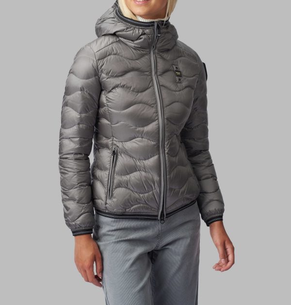 BLAUER – PIUMINO Donna AD ONDE CON CAPPUCCIO GEORGIA GRIGIO FERRO