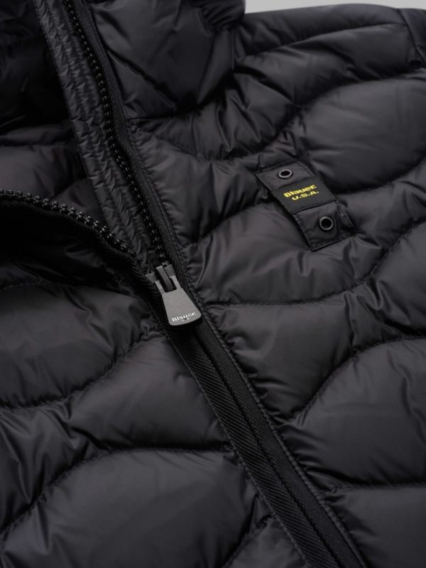 BLAUER – PIUMINO Donna AD ONDE CON CAPPUCCIO GEORGIA NERO