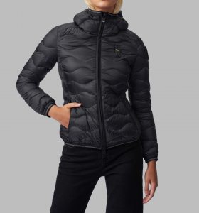BLAUER – PIUMINO Donna AD ONDE CON CAPPUCCIO GEORGIA NERO
