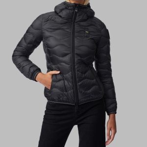 BLAUER – PIUMINO Donna AD ONDE CON CAPPUCCIO GEORGIA NERO