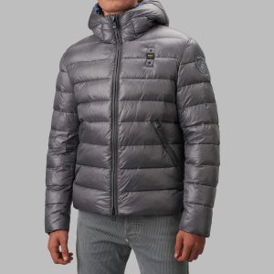 BLAUER – VIRGIL ECO PIUMINO Uomo IN NYLON GRIGIO