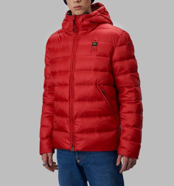 BLAUER – PIUMINO Uomo CON CAPPUCCIO SERGIO ROSSO / INTERNO TABACCO