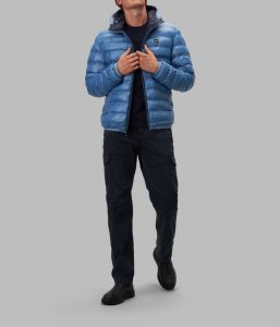 BLAUER – PIUMINO Uomo REVERSIBILE IMBOTTITURA ECO LENNON BLU