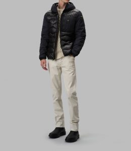 BLAUER – Piumino Uomo Nylon e Neoprene con Taschino Nixon Nero