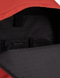 ARMANI EXCHANGE – Zaino in nylon con logo a contrasto Arancione