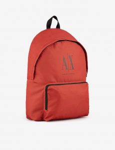 ARMANI EXCHANGE – Zaino in nylon con logo a contrasto Arancione