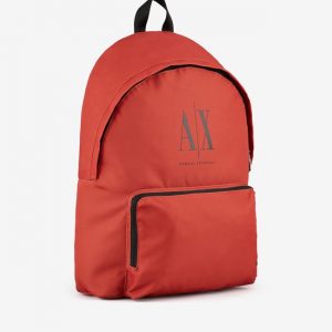 ARMANI EXCHANGE – Zaino in nylon con logo a contrasto Arancione