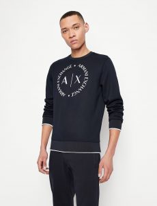 ARMANI EXCHANGE – Felpa con Maxi-Logo Tondo