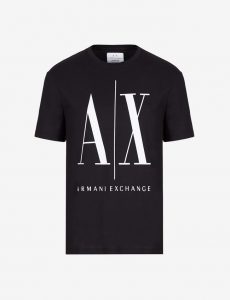 Armani Exchange – T-shirt con logo Nera