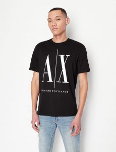 Armani Exchange – T-shirt con logo Nera