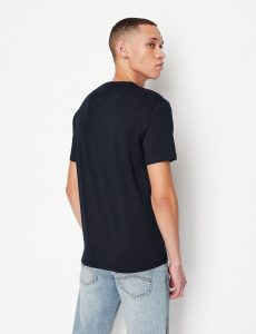 Armani Exchange – T-shirt con logo Navy